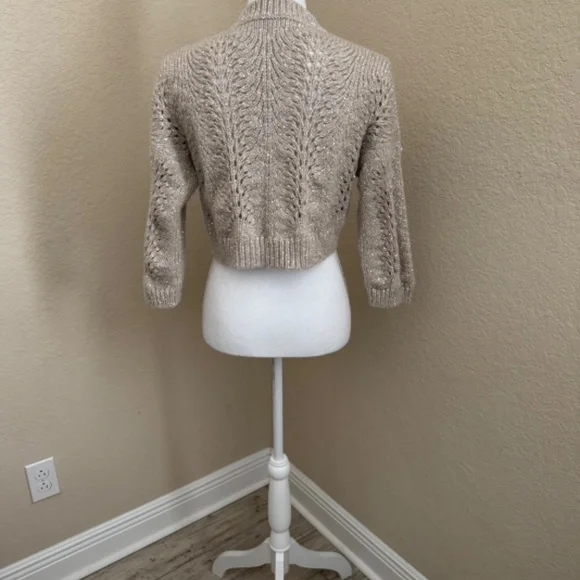 Brunello Cucinelli Cashmere Sequined Cropped Sweater XS - Picture 4 of 13